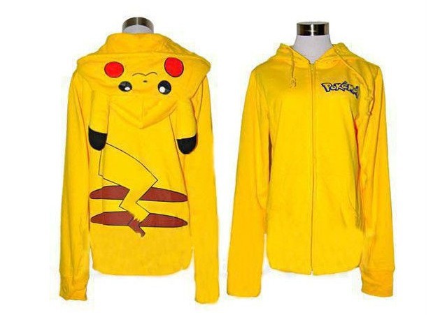 Moletom Feminino Pikachu Adulto Capuz Bordado e Zíper